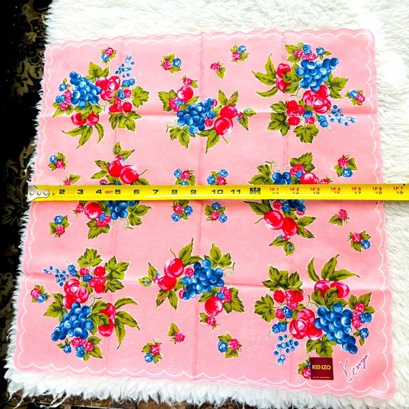 Kenzo Multicolor 100% Cotton Fruity Bandanna/Scarf - Picture 9 of 9